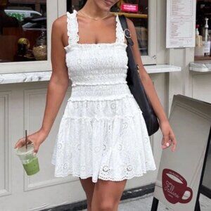 Hill House home the Azalea Mini Dress White Size S NWT